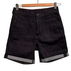 Raleigh Denim Women’s Jean Shorts Dark Blue Cuffed Size 26